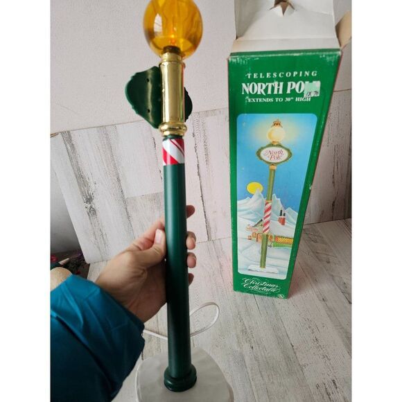 Santa's best telescoping North Pole lamp light lantern vintage decor home Xmas - Picture 7 of 8